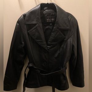 100% Leather Wilson Black jacket
